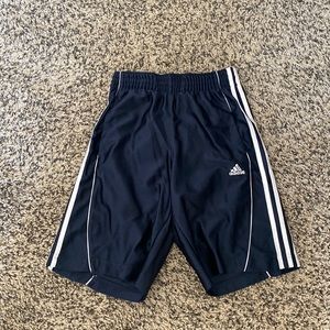 Navy blue adidas shorts